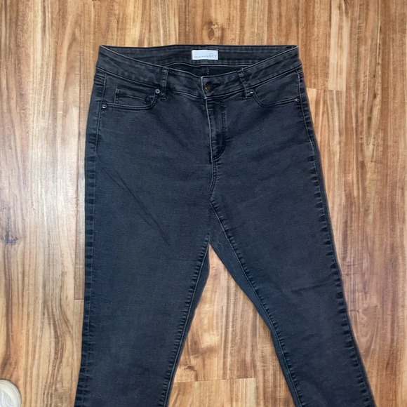 Loft women’s jeans 30 10 curvy skinny mid rise ankle black vintage pants stretch - Picture 2 of 8